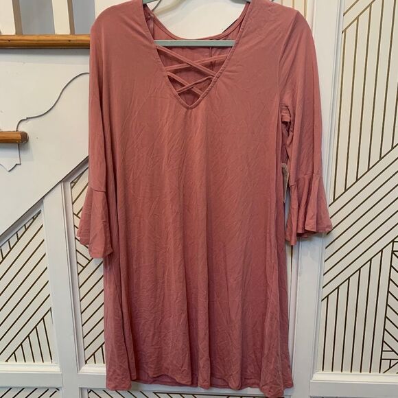 Francesca's NWT Dress Lace up Front - Picture 1 of 5